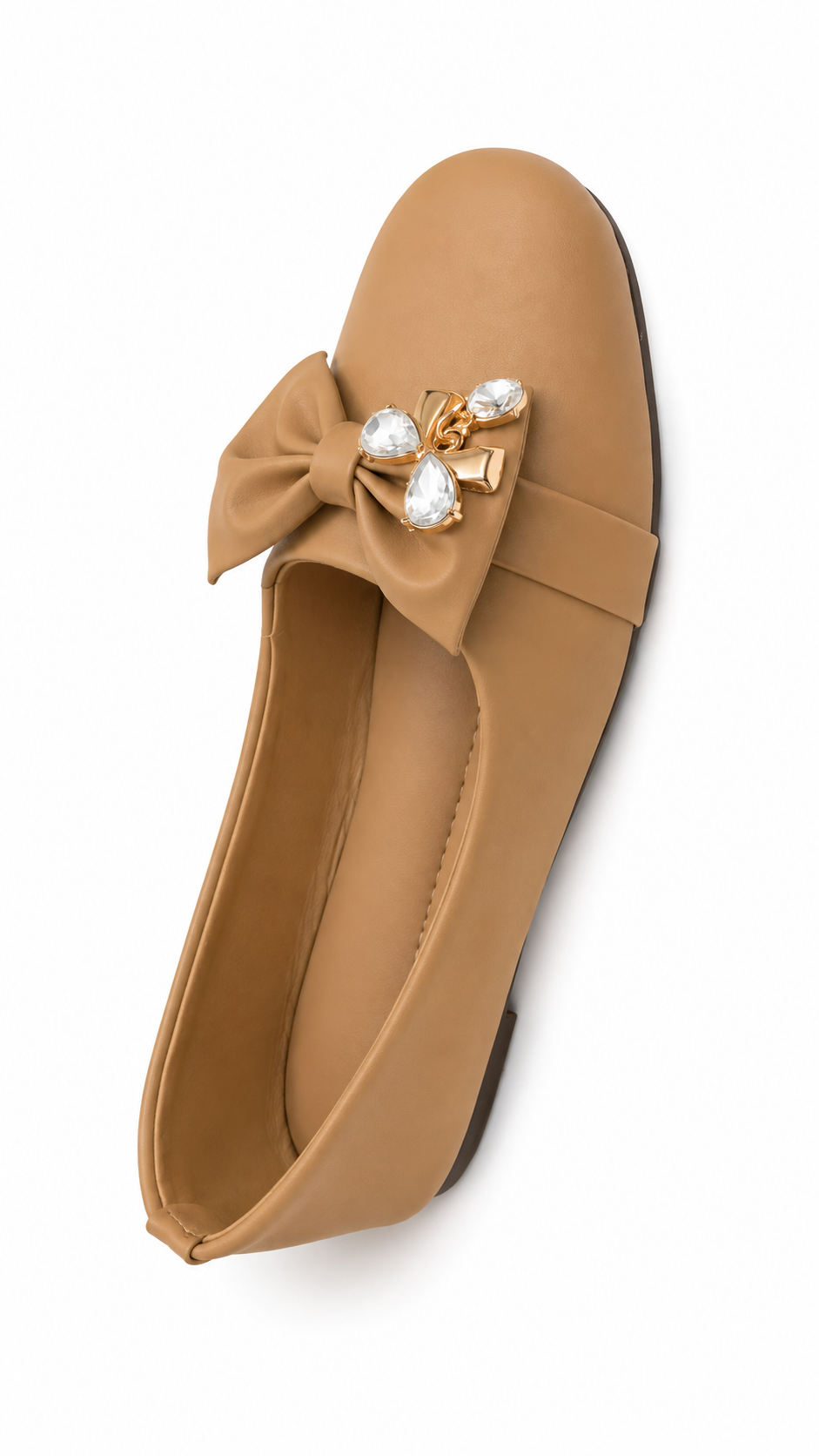 Women's Bow Crystal Embellished Casual Flats