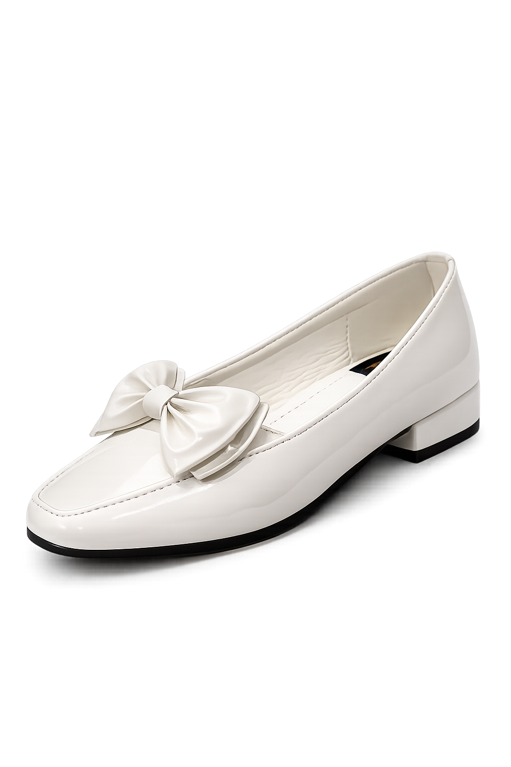 Elegant Bow Block Heel Women's Loafers