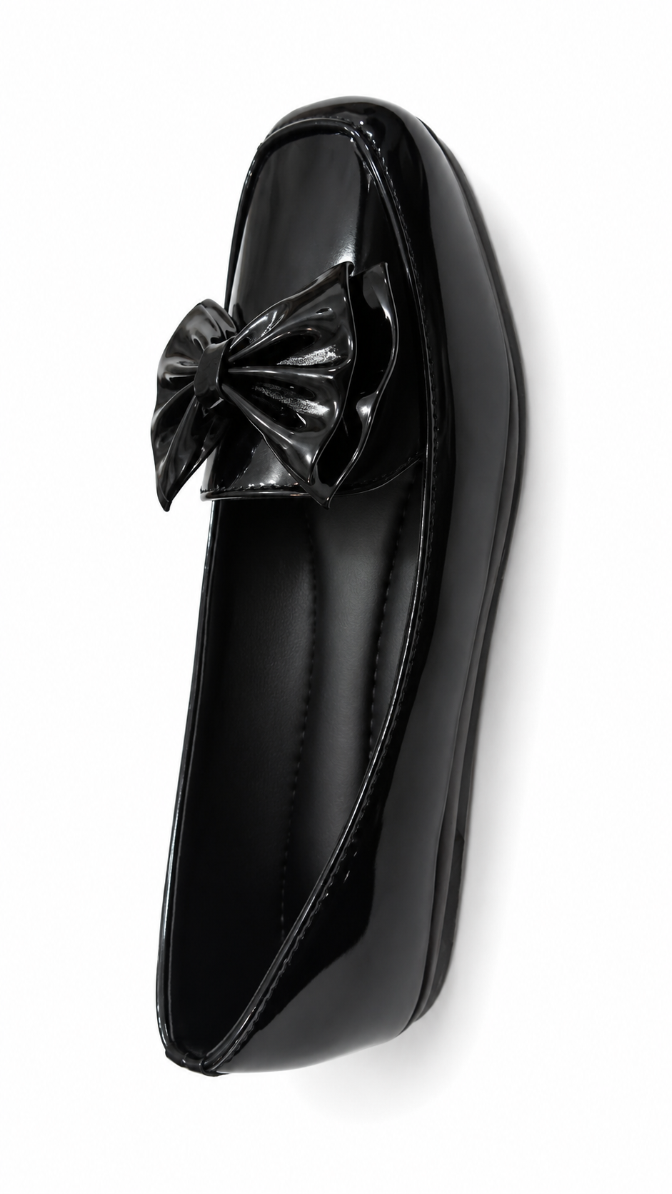 Elegant Bow Women's Patent flat Loafers