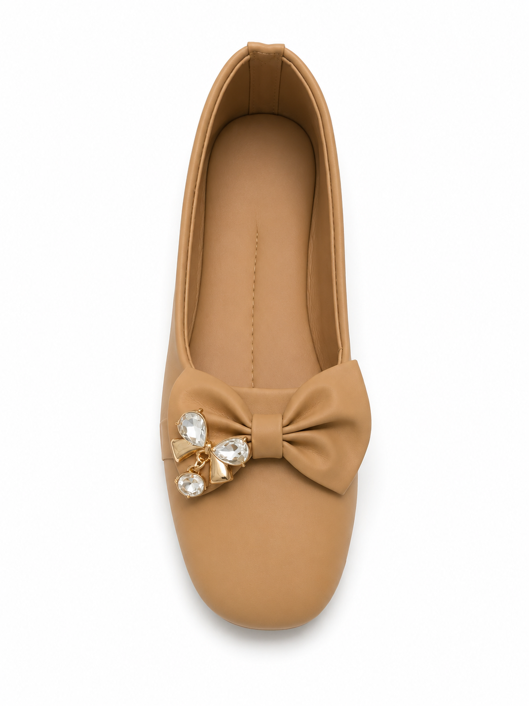 Women's Bow Crystal Embellished Casual Flats