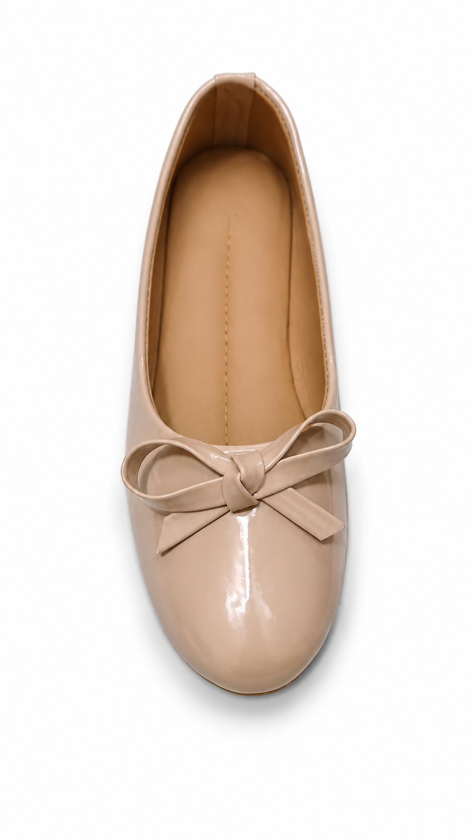 Women's Patent Leather Bow Ballet Flats – Casual Slip-On Comfort Shoes