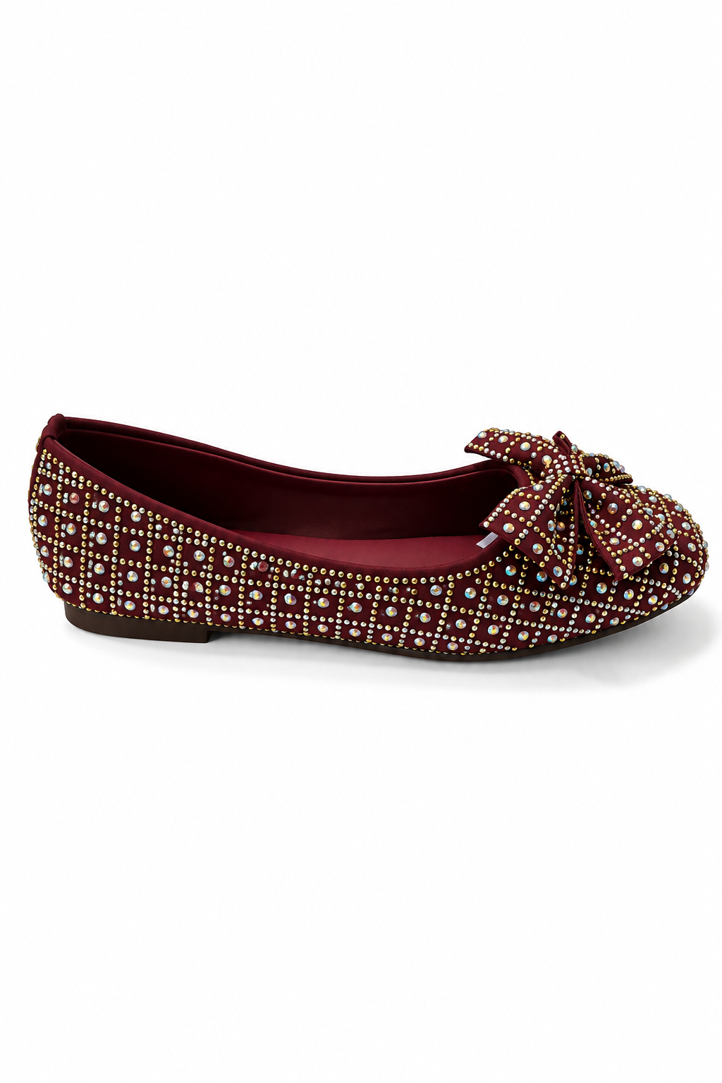 Fancy Crystal Bow Tie Pumps with Jelly Sole
