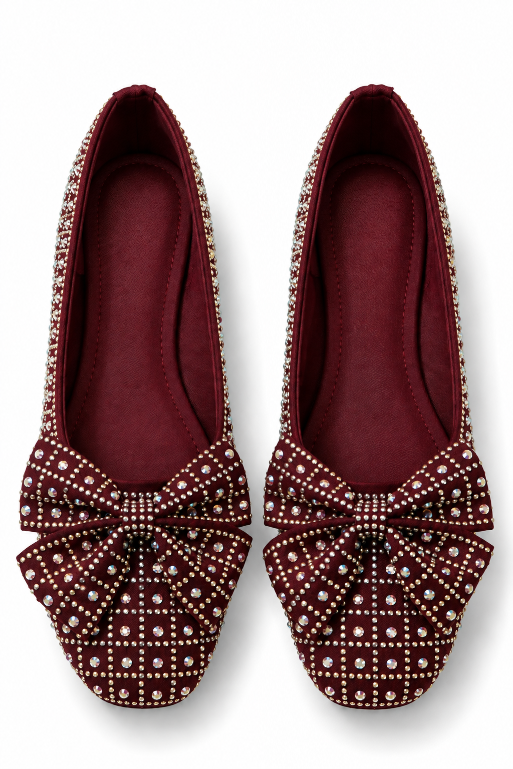 Fancy Crystal Bow Tie Pumps with Jelly Sole
