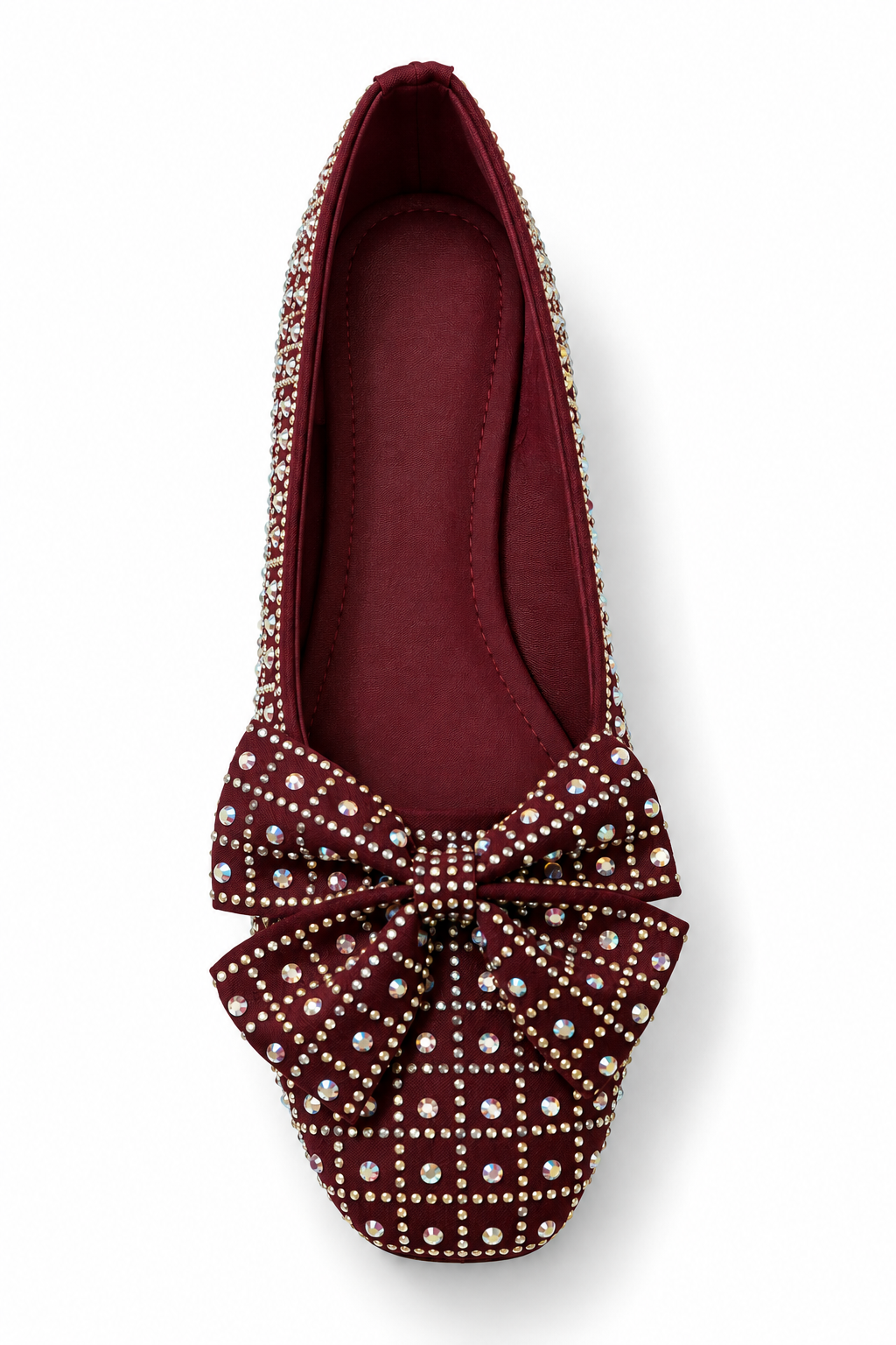 Fancy Crystal Bow Tie Pumps with Jelly Sole